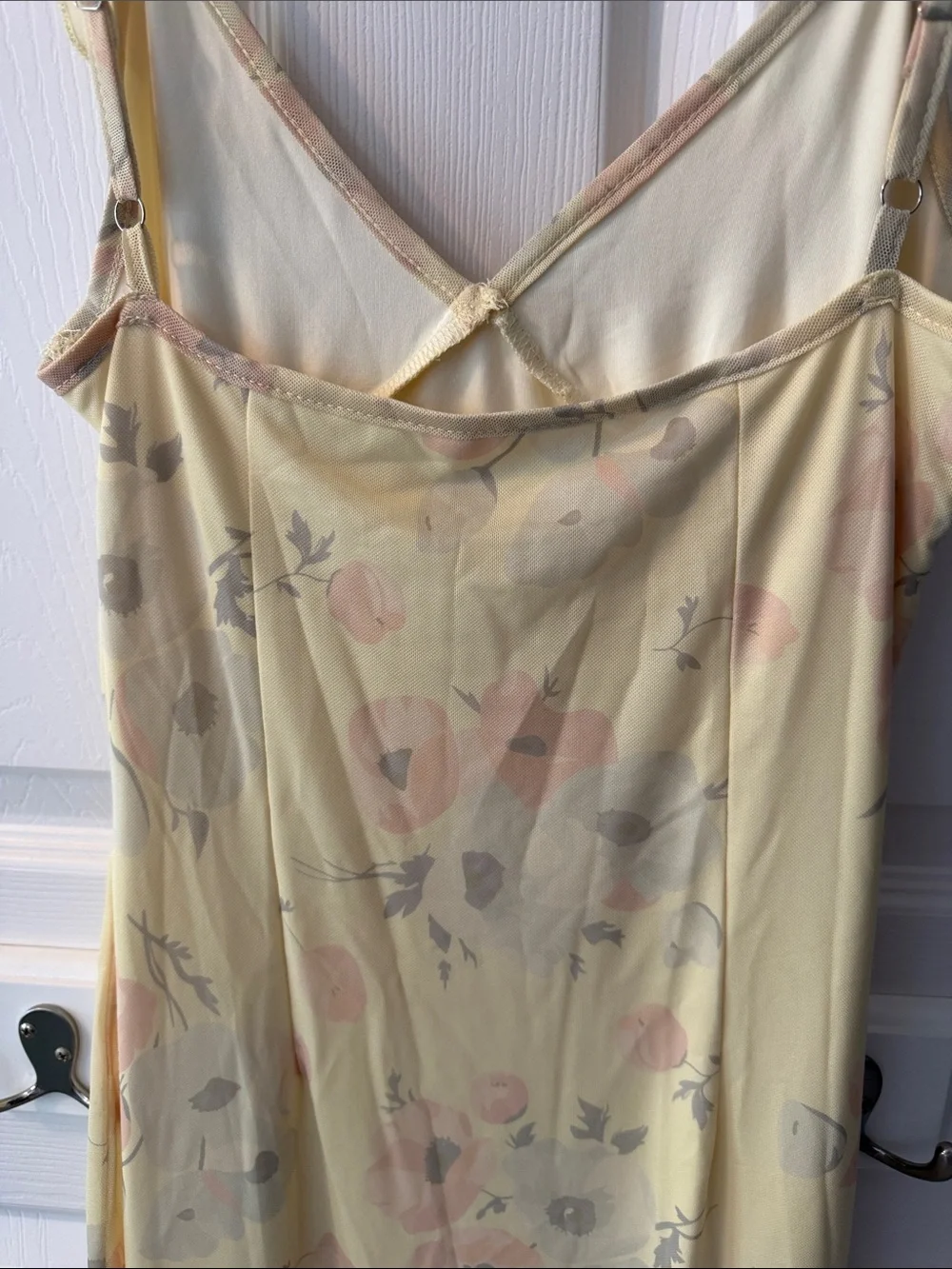 NWT in packaging- Yellow Floral Ruffle-Trim Dress Medium ( no brand) Amazon